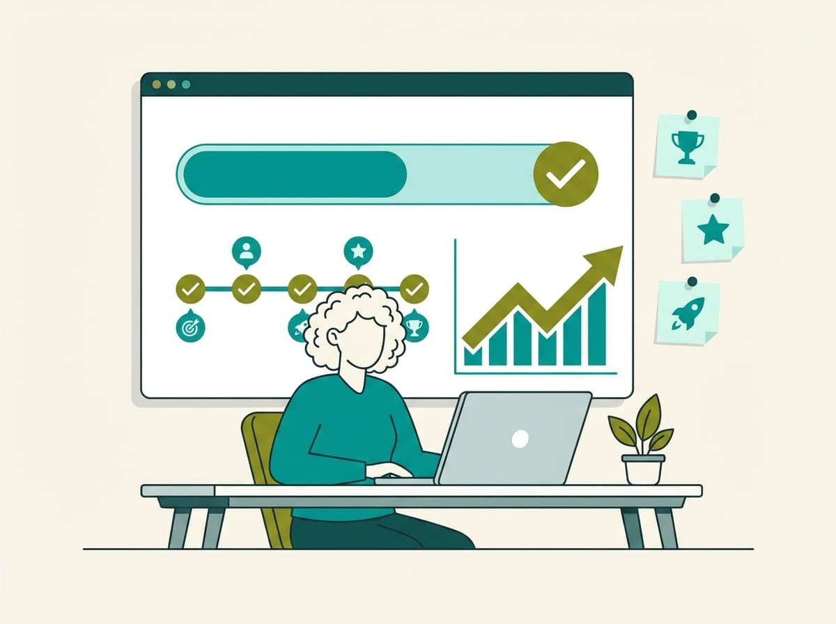 Goal setting and progress tracking dashboard